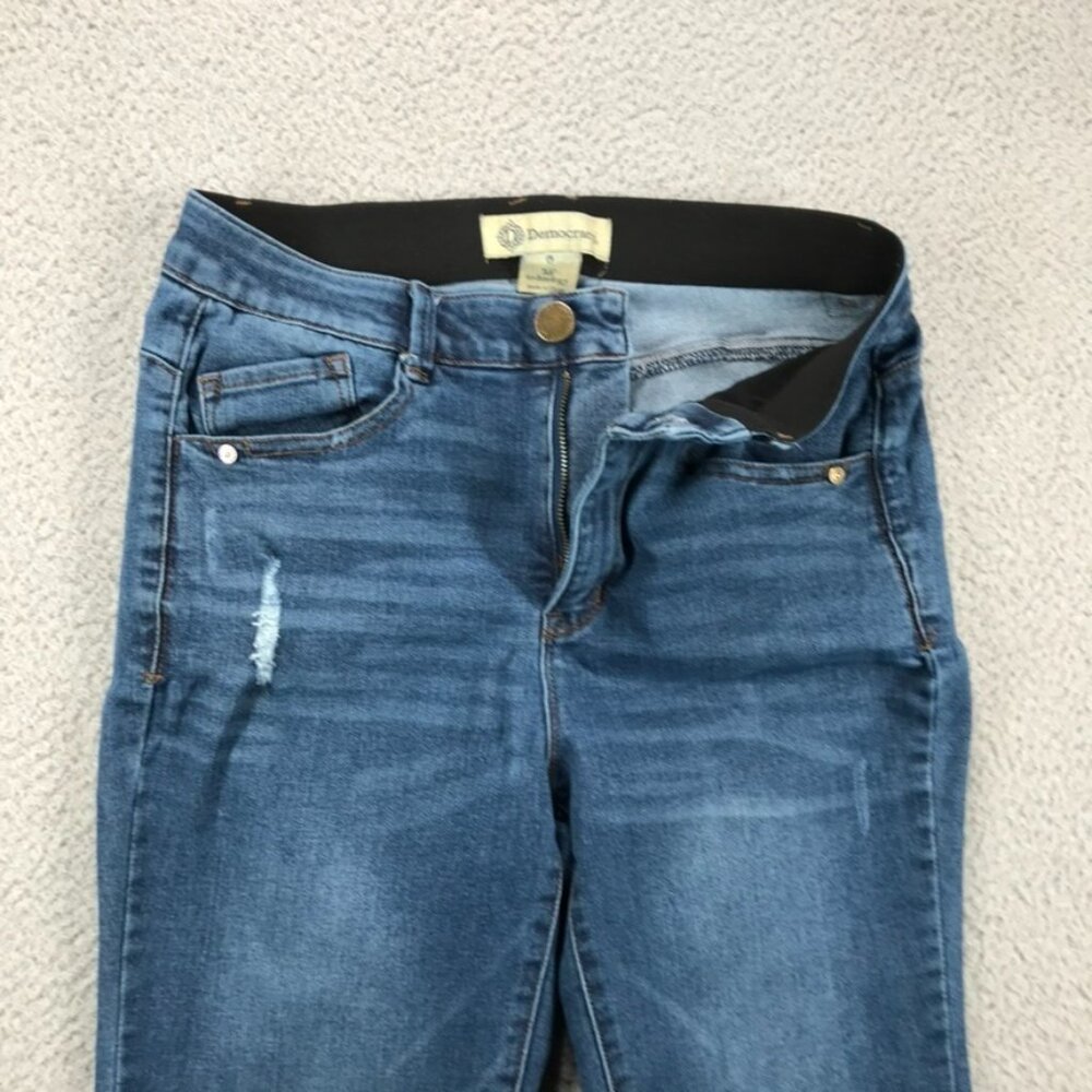DEMOCRACY Jeans Womens Size 6 Skinny‎ Distressed Mid Rise Raw Hem Stretch Denim - Picture 6 of 15